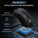 Mouse Gamer SOLAKAKA SM822 SM820 Tri-Mode 24000 DPI com Dock de Carregamento