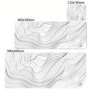 Mouse Pad Gamer XXL Black White Strata Desk Mat Grande Antiderrapante